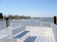 Woodland Beach pier seats